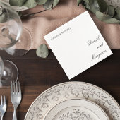 Elegant Script Wedding Cocktail Napkin Serviette