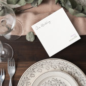 Elegant Script Wedding Cocktail Napkins Serviette
