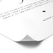 Elegant Script Wedding Disposable Camera Sign Poster (Ecke)