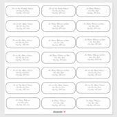 Elegant Script Wedding Envelope Address Stickers Aufkleber (Blatt)