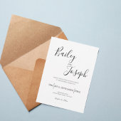 Elegant Script Wedding Invitation Einladung