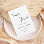 Elegant Script Wedding Invitation Einladung
