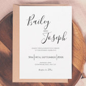Elegant Script Wedding Invitation Einladung