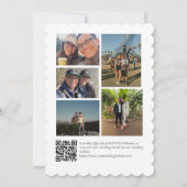 Elegant Script Wedding Invitation with 5 Photos Einladung (Rückseite)