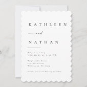 Elegant Script Wedding Invitation with 5 Photos Einladung (Vorderseite)