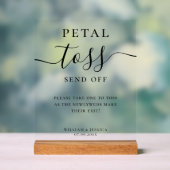 Elegant Script Wedding Petal Toss Acrylschild (Neutral)