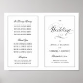 Elegant Script Wedding Program Outside Download Poster (Vorne)