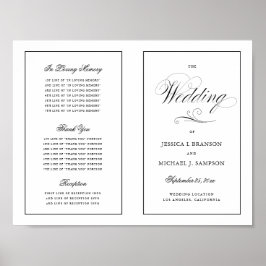 Elegant Script Wedding Program Outside Download Poster