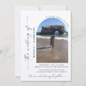 Elegant Script Wedding QR Code Invitation Einladung (Vorderseite)