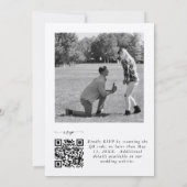 Elegant Script Wedding QR Code Invitation Einladung (Rückseite)