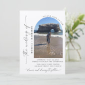 Elegant Script Wedding QR Code Invitation Einladung (Stehend Vorderseite)