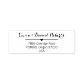 Elegant Script Wedding Return Address Stamp Permastempel (Design)