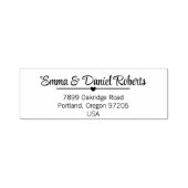 Elegant Script Wedding Return Address Stamp Permastempel (Design)