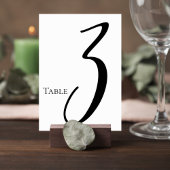 Elegant Script Wedding Table Number Card Tischnummer