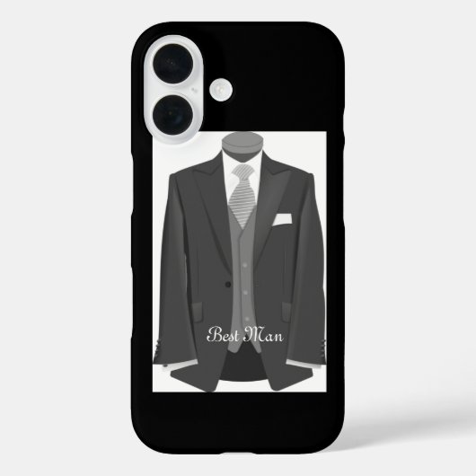 Elegant Script Wedding Tuxedo Suit Best Man Case-Mate iPhone Hülle (Rückseite)