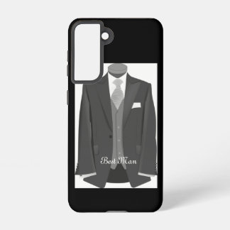 Elegant Script Wedding Tuxedo Suit Best Man Samsung Galaxy Hülle