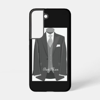Elegant Script Wedding Tuxedo Suit Best Man Samsung Galaxy Hülle