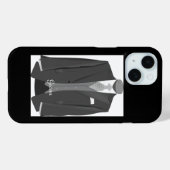 Elegant Script Wedding Tuxedo Suit Groom  Case-Mate iPhone Hülle (Rückseite (Horizontal))