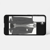 Elegant Script Wedding Tuxedo Suit Groom  Samsung Galaxy Hülle (Rückseite (Horizontal))