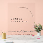 Elegant Script Wedding Welcome Framed Print Acrylschild (Hochzeit)