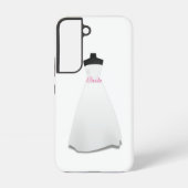 Elegant Script White Wedding Dress Bride  Samsung Galaxy Hülle (Rückseite)