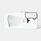 Elegant Script White Wedding Dress Bride  Samsung Galaxy Hülle (Rückseite (Horizontal))