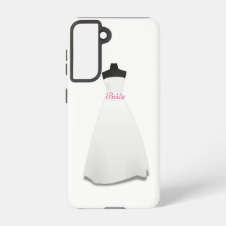 Elegant Script White Wedding Dress Bride  Samsung Galaxy Hülle