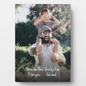 Elegant Script with Foto von Happy Father's day Gi Fotoplatte (Vorderseite)