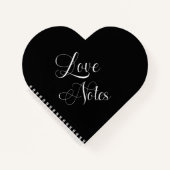 Elegant Script With Name Black & White Love Notes Notizblock (Vorderseite)