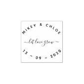 Elegant Scripted Lass Liebe Grow Hochzeits-Briefma Gummistempel (Prägung)