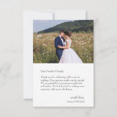 Elegant Scripting Wedding Dankeschön Karte W Note (Rückseite)