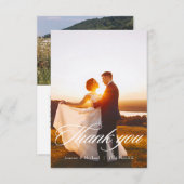 Elegant Scripting Wedding Dankeschön Karte W Note (Vorne/Hinten)