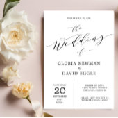 Elegant Scripture Calligraphy Wedding Einladung