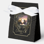 Elegant Scroll + Gold Dots Congratulation Class of Geschenkschachtel (Vorderseite)