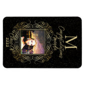 Elegant Scroll + Gold Dots Congratulation Class of Magnet (Horizontal)
