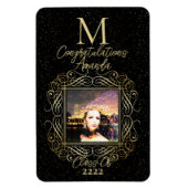 Elegant Scroll + Gold Dots Congratulation Class of Magnet (Vertikal)