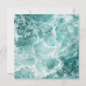 Elegant Seafoam Silver Stripe Custom Name Wedding Mitteilungskarte (Rückseite)