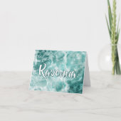 Elegant Seafoam Silver Wedding White Name (Vorderseite)