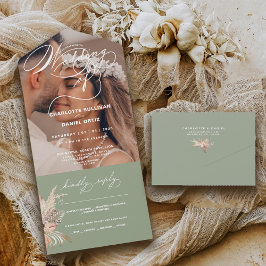 Elegant Seal and Send Boho | The Wedding Of |    A All In One Einladung
