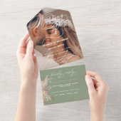 Elegant Seal and Send Boho | The Wedding Of | A All In One Einladung (Abreißen)