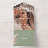 Elegant Seal and Send Boho | The Wedding Of | A All In One Einladung (Innen Boden)