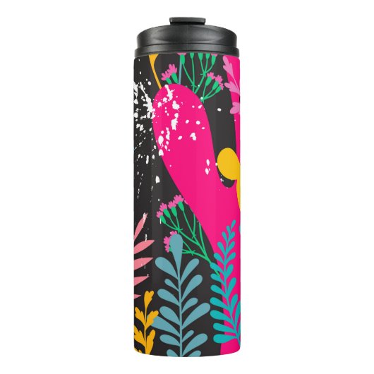 elegant seamless pattern with abstract leaves and thermosbecher (Vorderseite)
