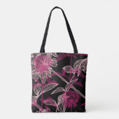 elegant seamless pattern with decorative pink rose tasche (Rückseite)