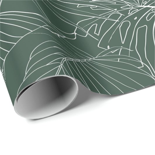 Elegant seamless pattern with green hand drawn lin geschenkpapier (Rolleneckpunkt)