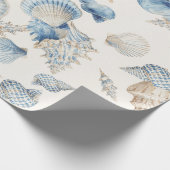 Elegant Seashell Border  Geschenkpapier (Ecke)