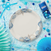 Elegant Seashell Border Pappteller (Party)
