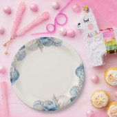 Elegant Seashell Border Pappteller (Party)