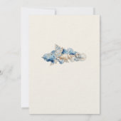 Elegant Seashell Border Wedding Einladung (Rückseite)