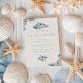 Elegant Seashell Border Wedding Einladung