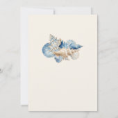 Elegant Seashell Border Wedding Einladung (Rückseite)
